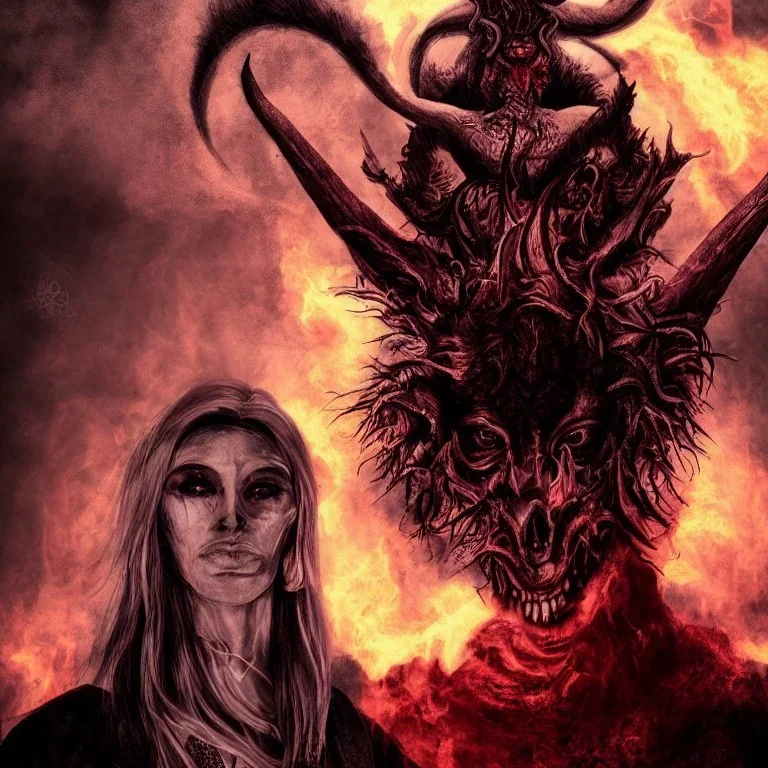 A portrait post-apocalypse of Baphomet ,sin city, transgender ,beauty , paranormal,eatheral,realistic,sharp,deep colours, purple,red,fire,adorable,armaggedon,fire,purple,red,gold,dark,cinamatic,fantasy,demon,hell,sci-fi fantasy style, volumetric lighting, particales,highly detailed,cinamatic,ignore NSFW , masterpiece, best quality, black skinned, sparkling eyes, sun light, 4K, high contrast,