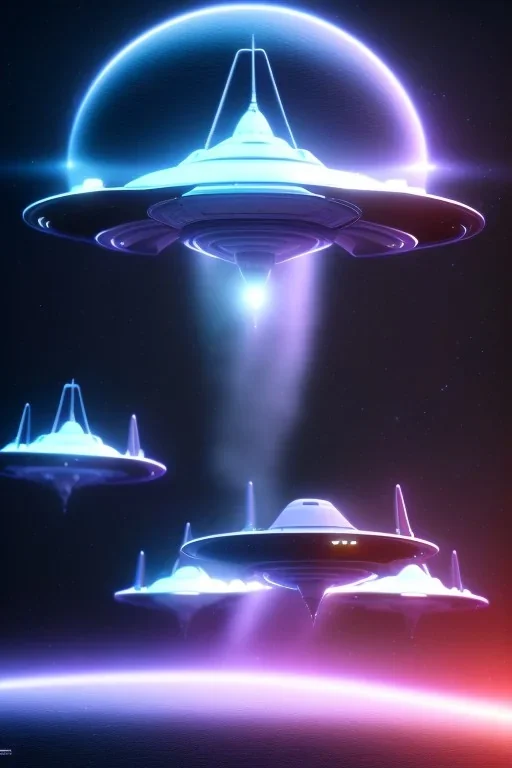 alien SPACESHIPS, clean art NFT,