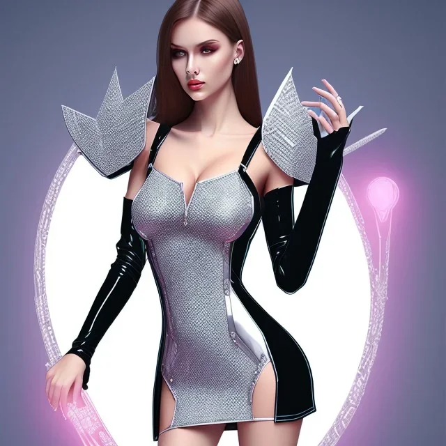 Sexy women diamonds armor dress