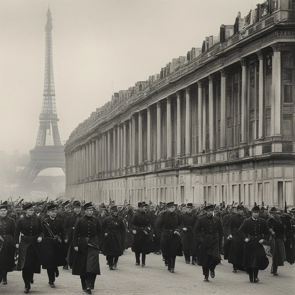 A Column Of German Forces In Paris By Einsteinwarr