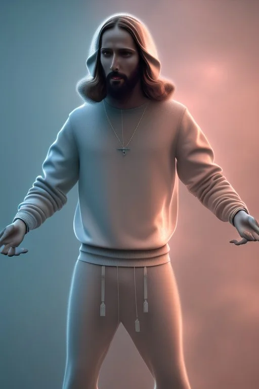 jesus as hiphopper, volumetric fog, 4k, trending art, depth of field, radiosity