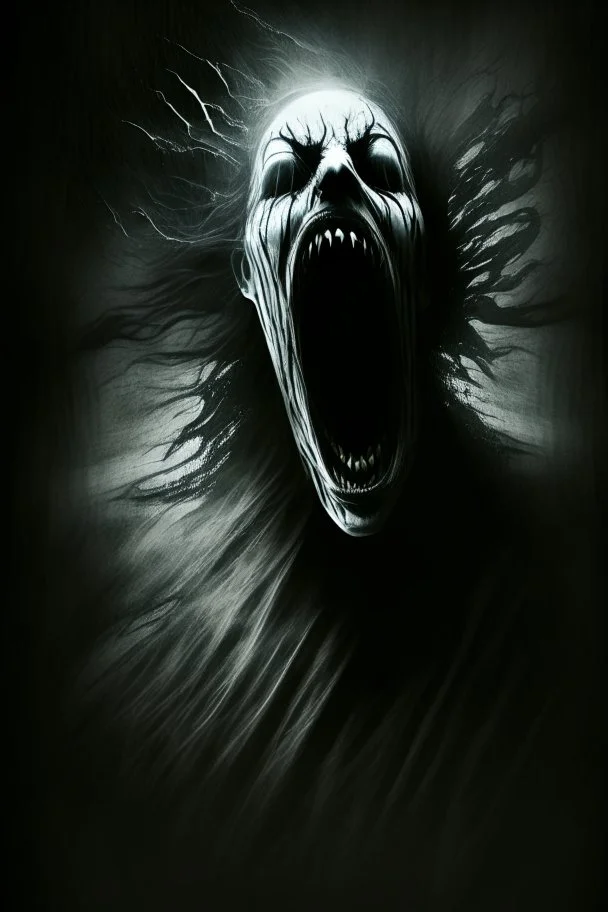 scary ghost screamer horror dark