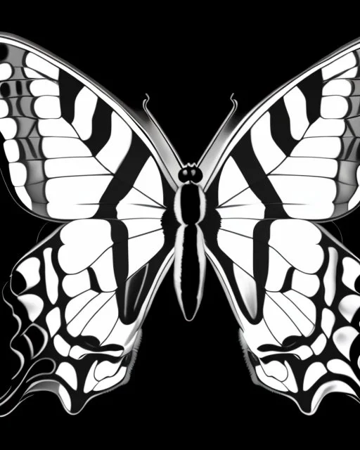 Black and white Butterfly clip art
