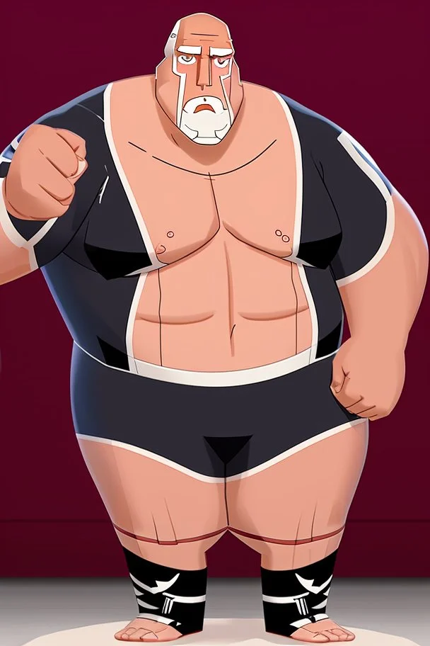 big show American wrestler cartoon 2d