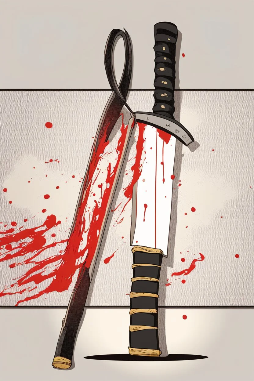 A red handled old fashioned katana that slices through anything like butter.