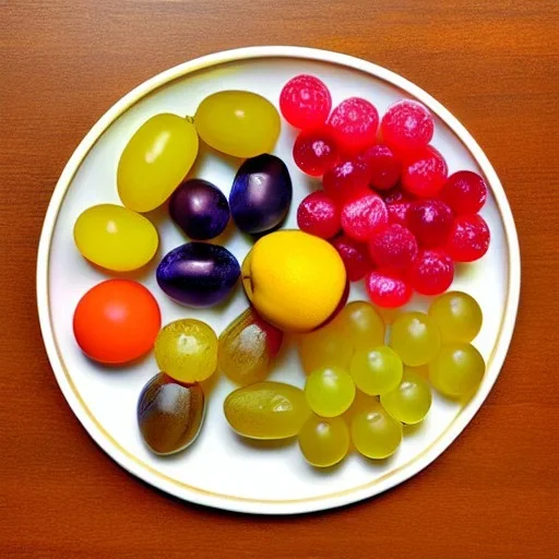 still life bottle fruit plate