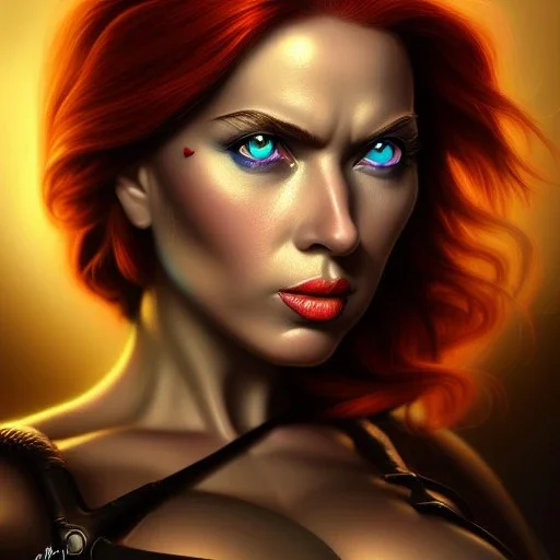 ultra detailed portrait of busty beautiful Black Widow , extremely detailed digital painting, extremely detailed face,crystal clear eyes, in the style of robert e howard and pablo oliveira and Ken Kelley and Keith Parkinson ,mystical colors,perfectly centered image, perfect composition, rim light, beautiful lighting,8k, stunning scene, raytracing