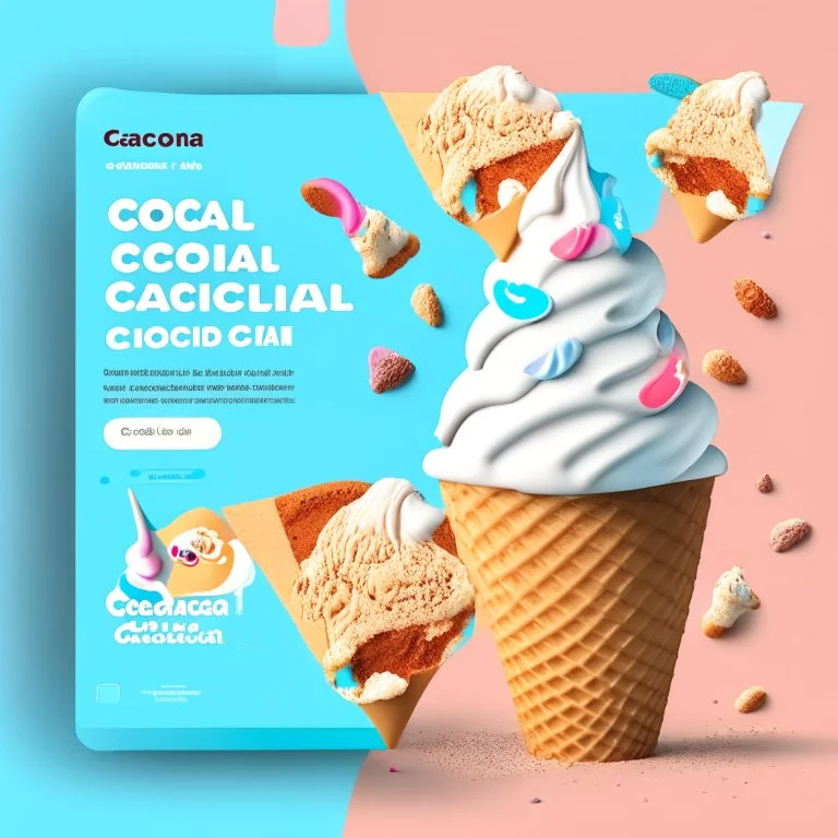 Social Media design for ice cream