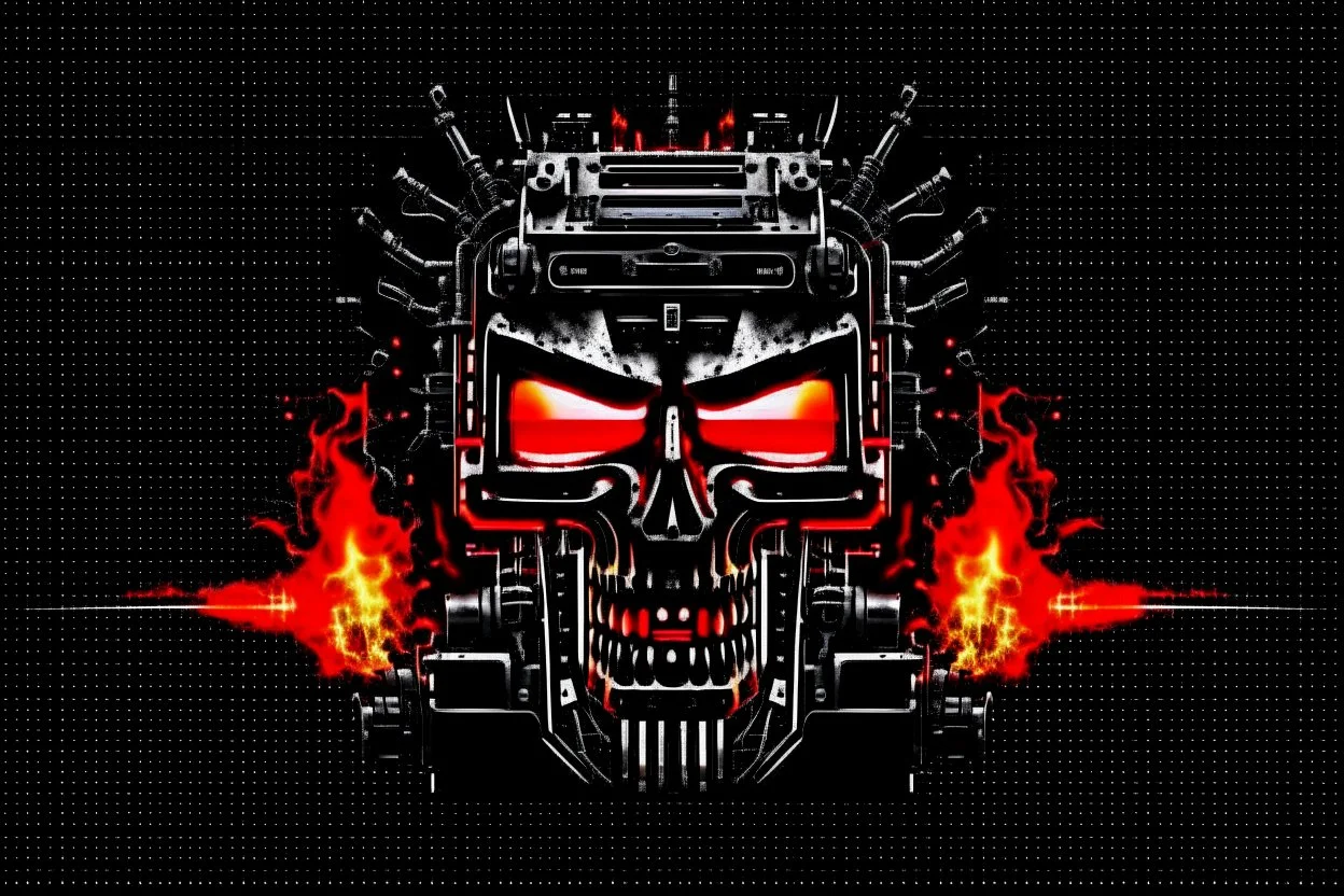 4K. FULL DETAILS. LOGO EMISSION DE RADIO HARDROCK FIRESTARTER TERMINATOR