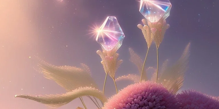 crystal subtle flower in a galactic ambiance beautiful fairy, transparent, delicate colors, in the foreground, full of details, smooth，soft light atmosphere, light effect，vaporwave colorful, concept art, smooth, extremely sharp detail, finely tuned detail, ultra high definition, 8 k, unreal engine 5, ultra sharp focus