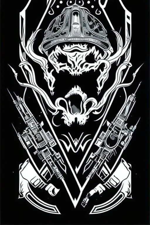 single hand in devil rock position, sticker logo vector art on white background, 4k