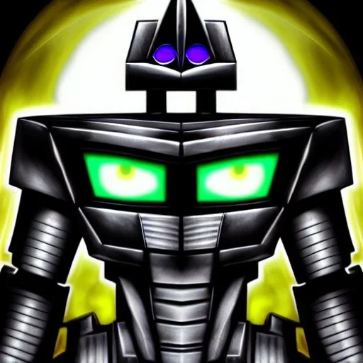 ultra detailed fullbody Drawing+zoomout of CLASSIC design of 1980`s Megatron leader of Decepticons, extremely detailed digital painting,intrincate, extremely detailed face,crystal clear Big Glowing eyes, mystical colors , perfectly centered image, perfect composition, rim light, beautiful lighting, 8k, stunning scene,extremely sharp detail, finely tuned detail, ultra high definition raytracing, in the style of robert e howard and pablo oliveira and Ken Kelley and Ohrai Noriyoshi and Simon Bisley