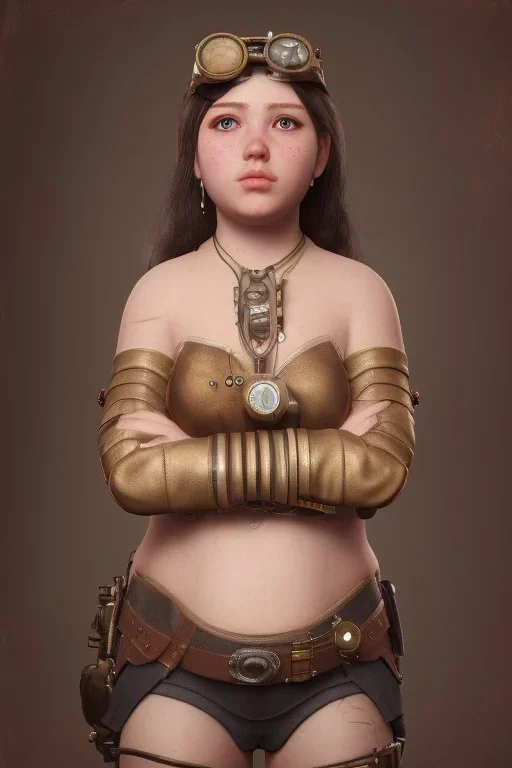 steampunk, girl, overweight