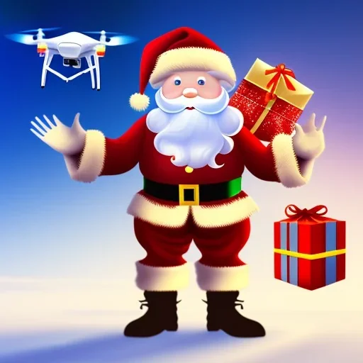 Drone kullanan noel baba