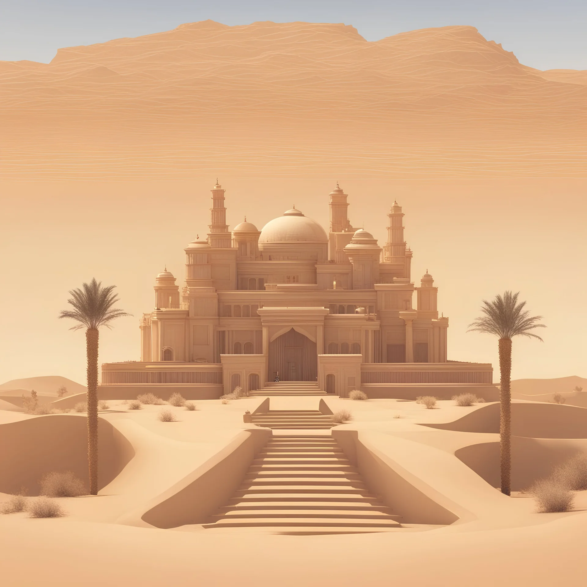 palazzo nel deserto sci-fi