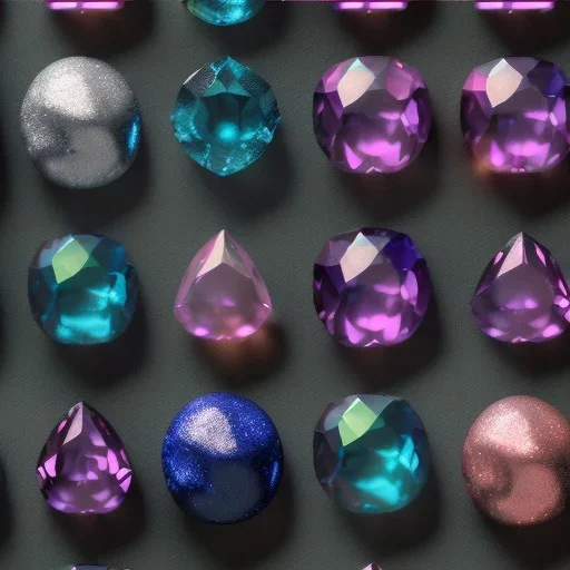 rare colorful gems, surreal max detail 8k