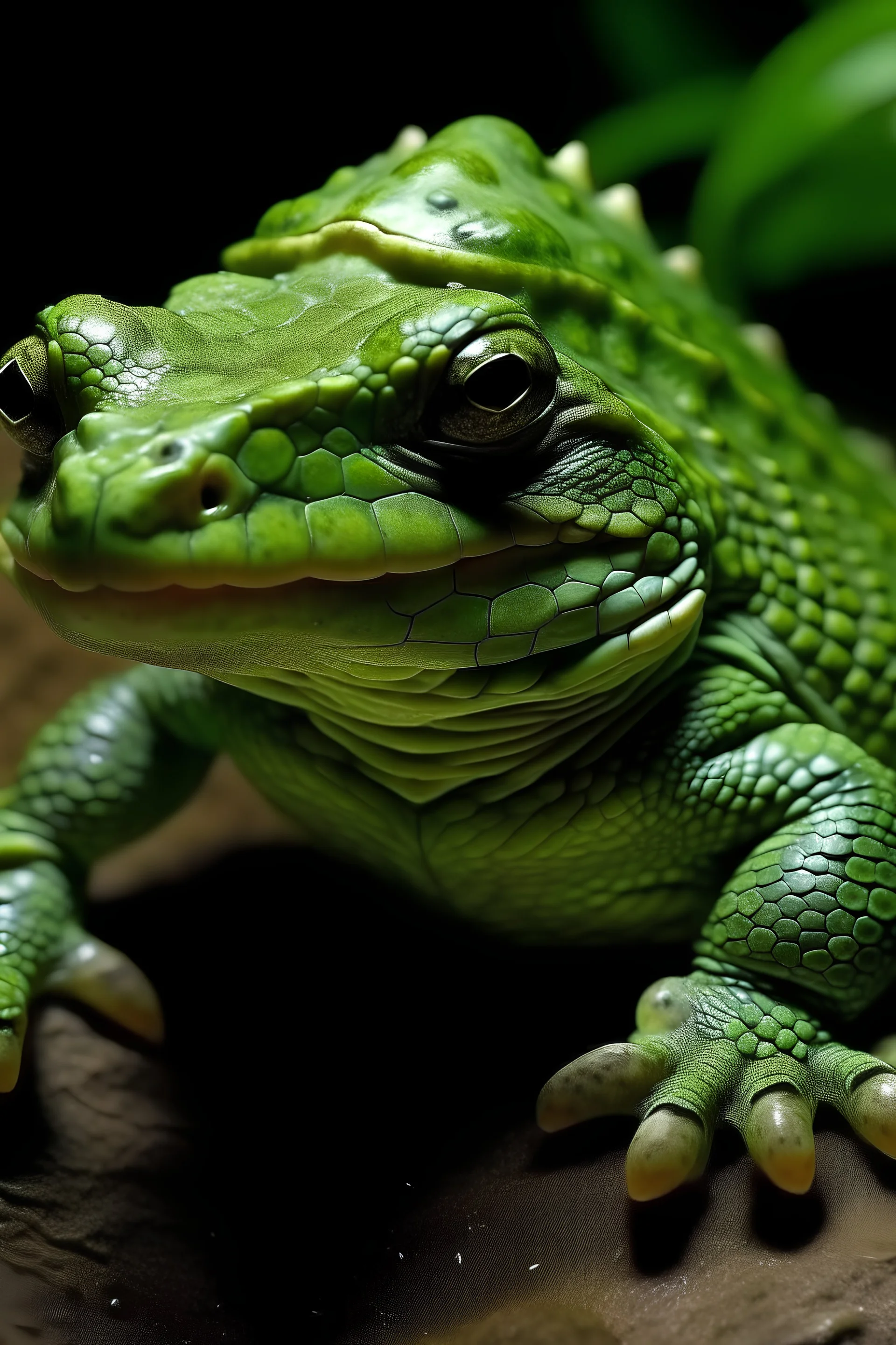 Kappa look like little reptiles with green scales, webbed hands and feet, and a shell on their back. They also have a dent on their head that holds water.