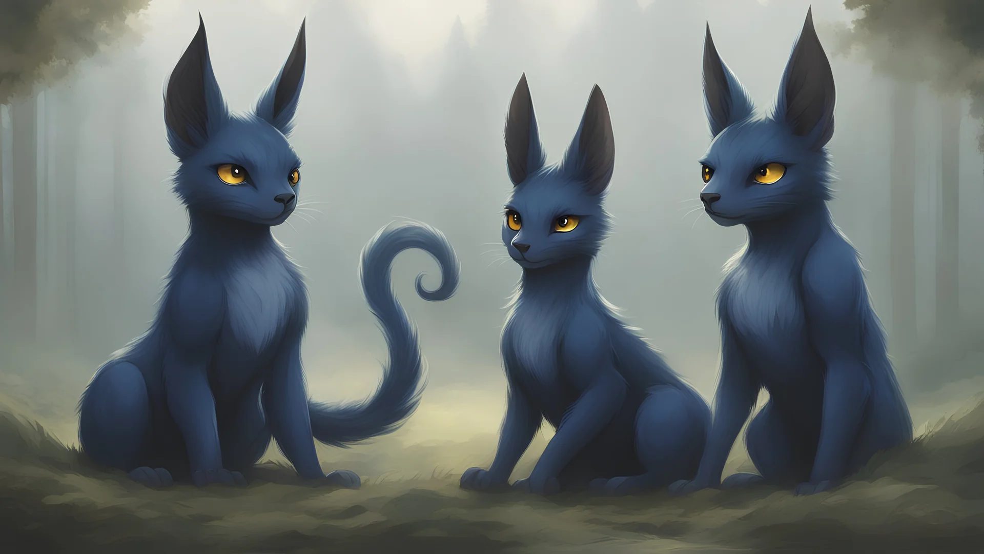 Imagine um tripla ameaça azul escura com manchas pretas, planando sobre uma floresta tempestuosa. Três cabeças com olhos dourados de pupilas dilatadas observam o mundo lá embaixo, enquanto corpos musculosos se impulsionam com asas poderosas. Longe de fofinho, garras afiadas e três longos rabos completam a imagem de uma força da natureza.