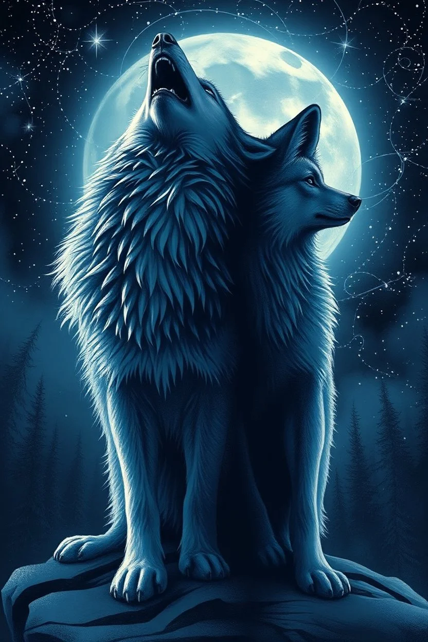 In the quiet of the night, two wolves call to me from the deep One honest, one commercial, they dance in shadows where secrets keep Ethereal whispers echo soft, guiding my thoughts through the stars Drifting on waves of melody, I wander beneath the cosmic bars [Chorus] Harmony's found in the silence within Where the honest wolf reveals the truth from the din