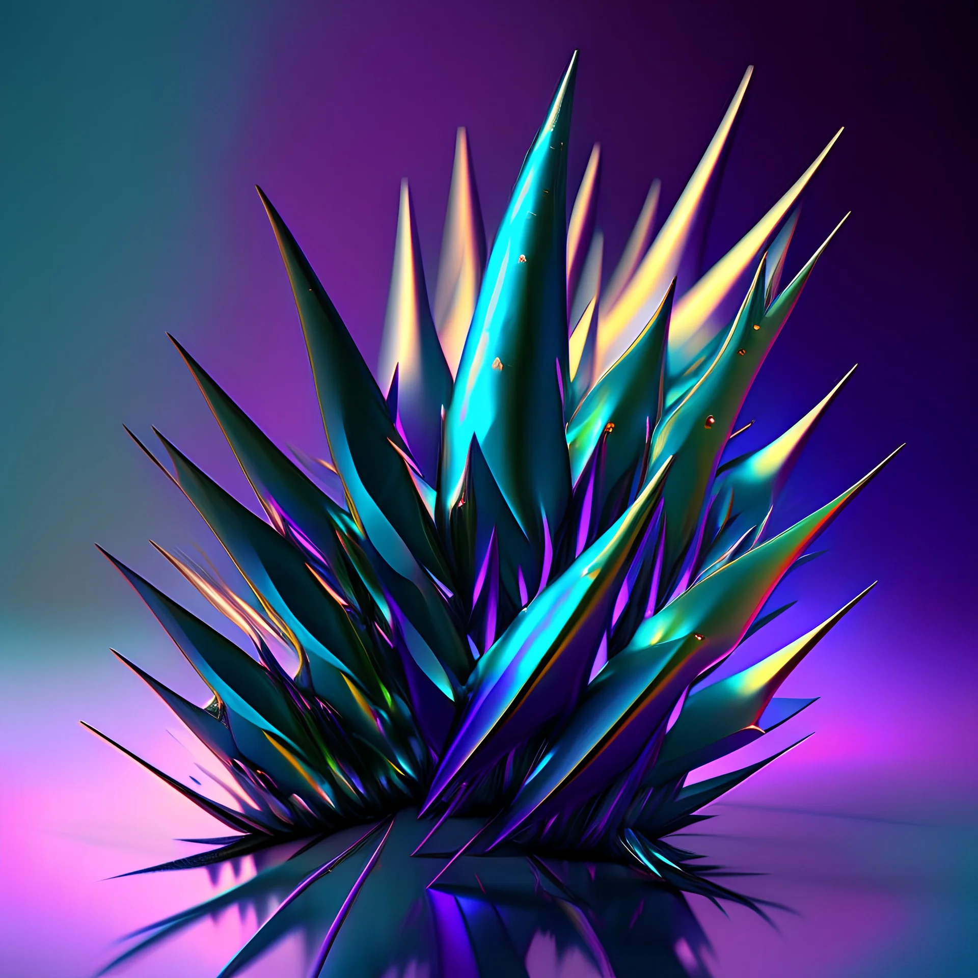 iridescent spikes