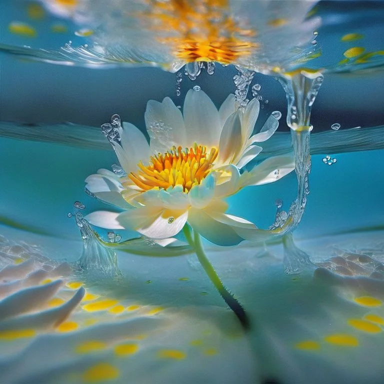 flower under water