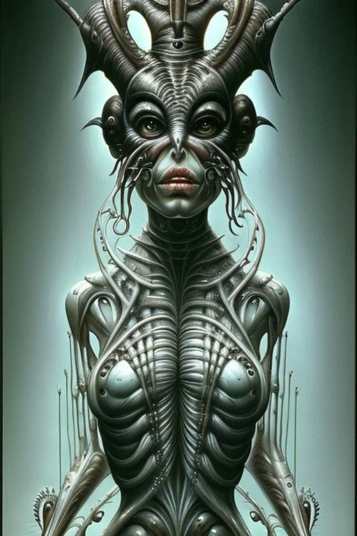Biomorphic Biomechanical Alien Queen by Giger