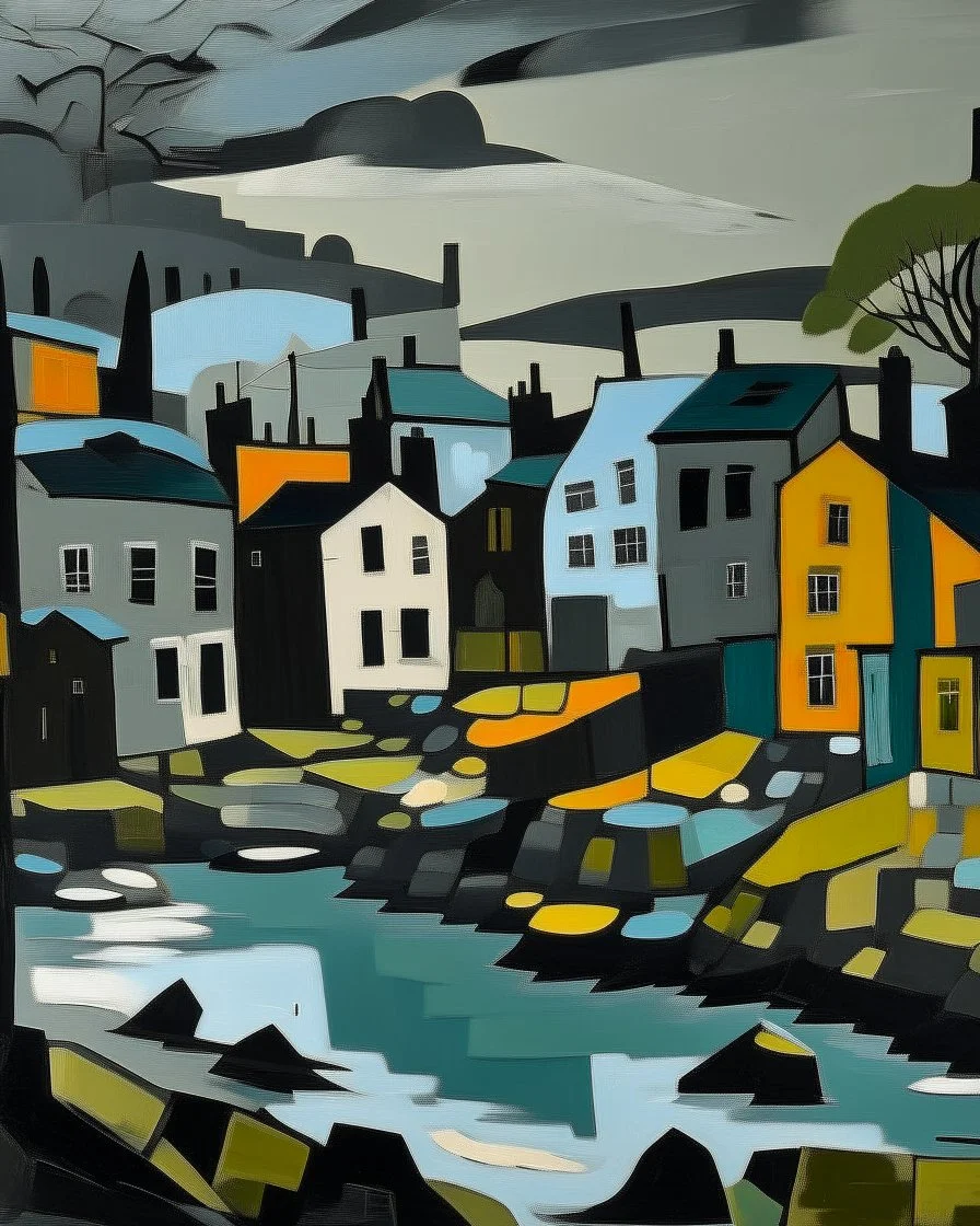 A gray isles covered in gloom painted by Stuart Davis