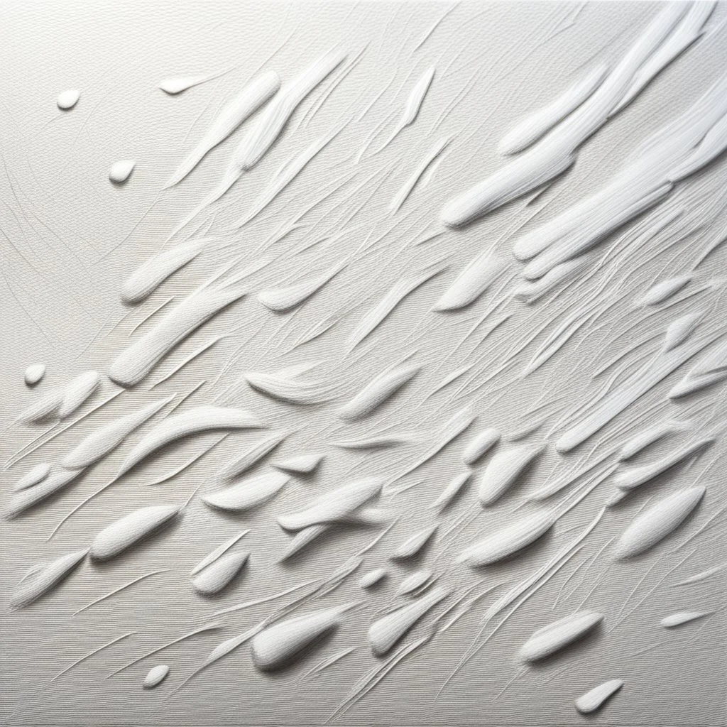 Hyper Realistic White Acrylic Brush Patches Texture on Canvas