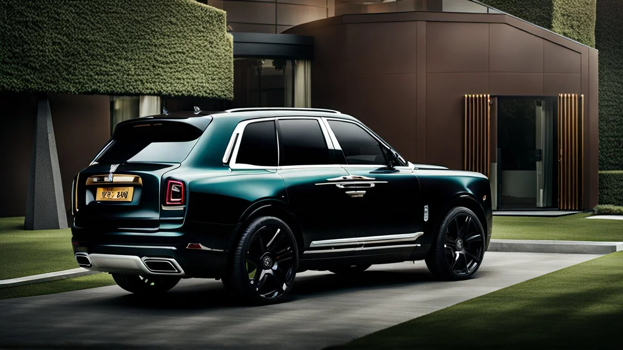rolls royce cullinan gangs edition, desktop wallpaper, 4K, Cinematic, rear view