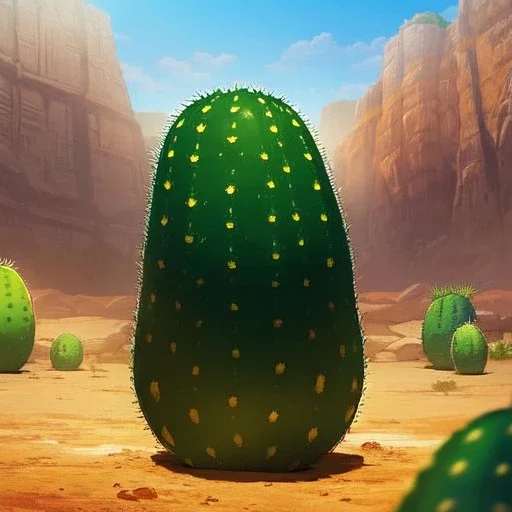 real life like cactus in the desert in arizona, grand canyon, anime