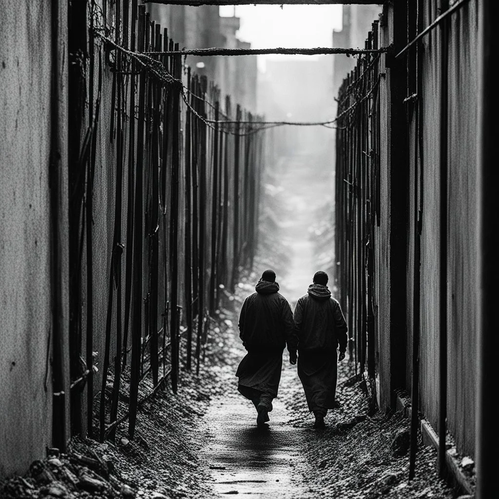 C’est nous qui brisons les barreaux des prisons pour nos frères, La haine à nos trousses et la faim qui nous pousse, la misère… Il y a des pays où les gens au creux du lit font des rêves Ici, nous, vois-tu nous on marche et nous on tue, nous on crève…