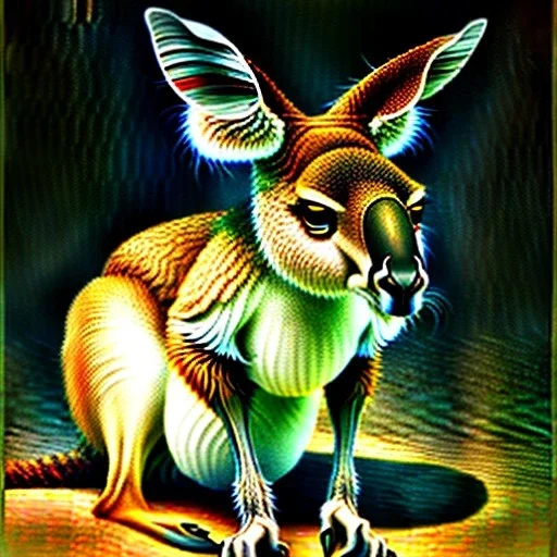 oil portrait of a kangaroo in australia by Monet 8k