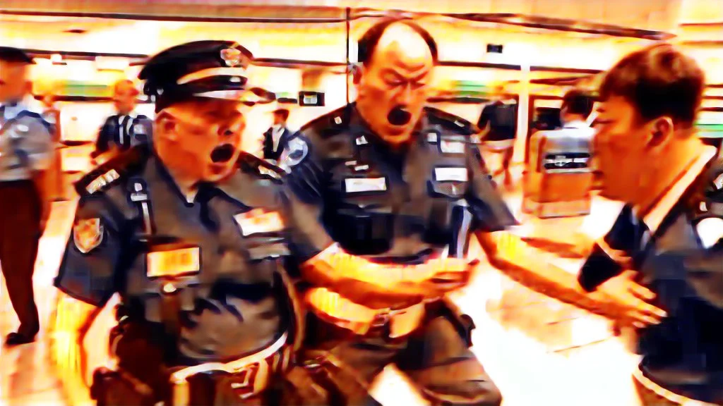 2 security officers deny man having a tantrum from airport lounge