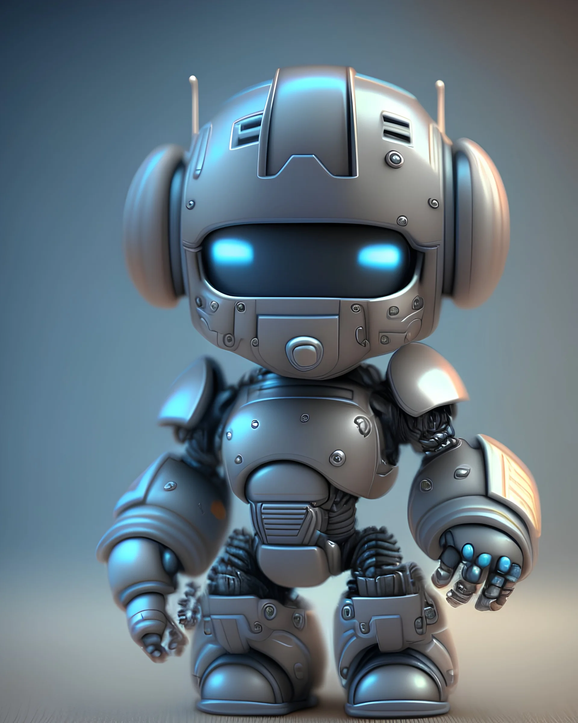 cute 3d render of toy art robocop