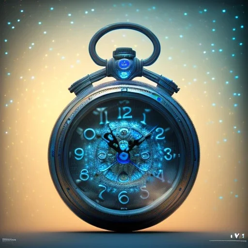 a blue crystal clock on sand, scary, steam punk, realistic, made in octane, cinematic, ultra-realistic, extremely detailed octane rendering, 8K, VRAY Super Real ar 2:3, dof photorealistic futuristic 50mm lens hard lighting dark gray tintype photograph, realistic lighting