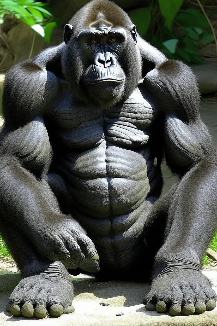 gorilla with no legs