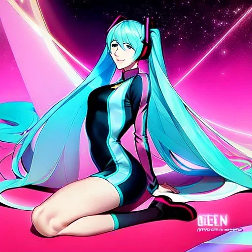  Beautiful flawless Anime art of beautiful Hatsune miku with beautifel legs by artgerm, ross tran, magali villeneuve, Greg Rutkowski, Gil Elvgren, Alberto Vargas, Earl Moran,, Art Frahm, Enoch Bolles