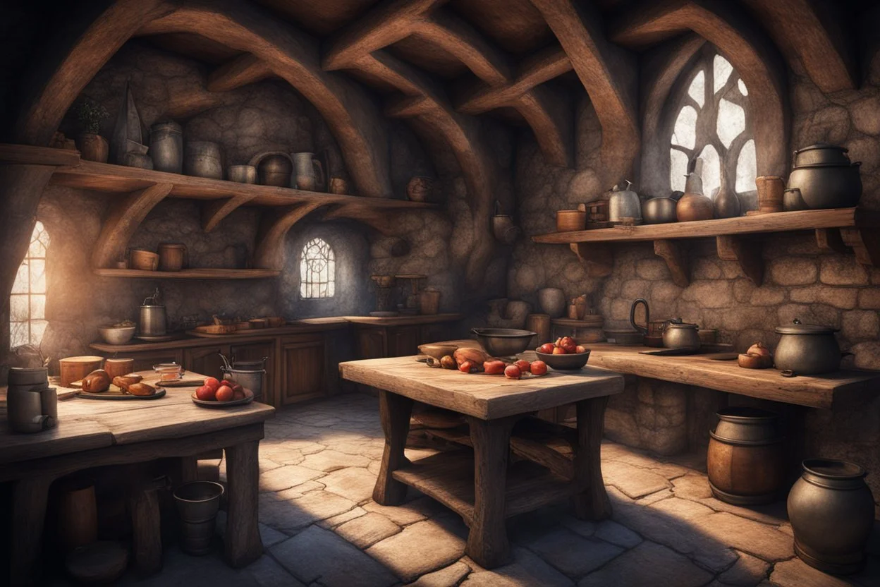 fantasy medieval kitchen