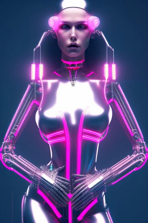 cyberpunk, pink latex body, women, body portrai, highlight eyes perfect, skin, tron, cyborg, perfekt sexy, real, dream, hr giger