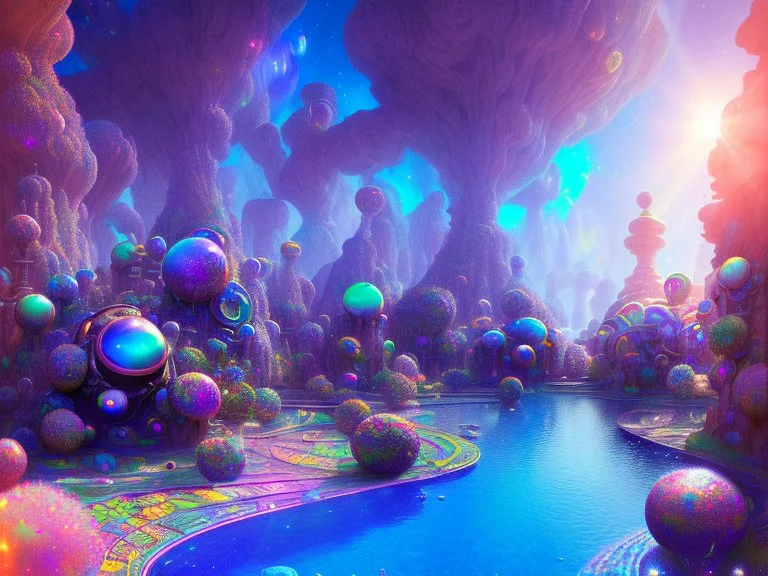 colorful underground crystal cosmic and galactic ambiance sky rocks sunny pool surreal, full of details, smooth, bright sunshine，soft light atmosphere, light effect，vaporwave colorful, concept art, smooth, extremely sharp detail, finely tuned detail, ultra high definition, 8 k, unreal engine 5, ultra sharp focus