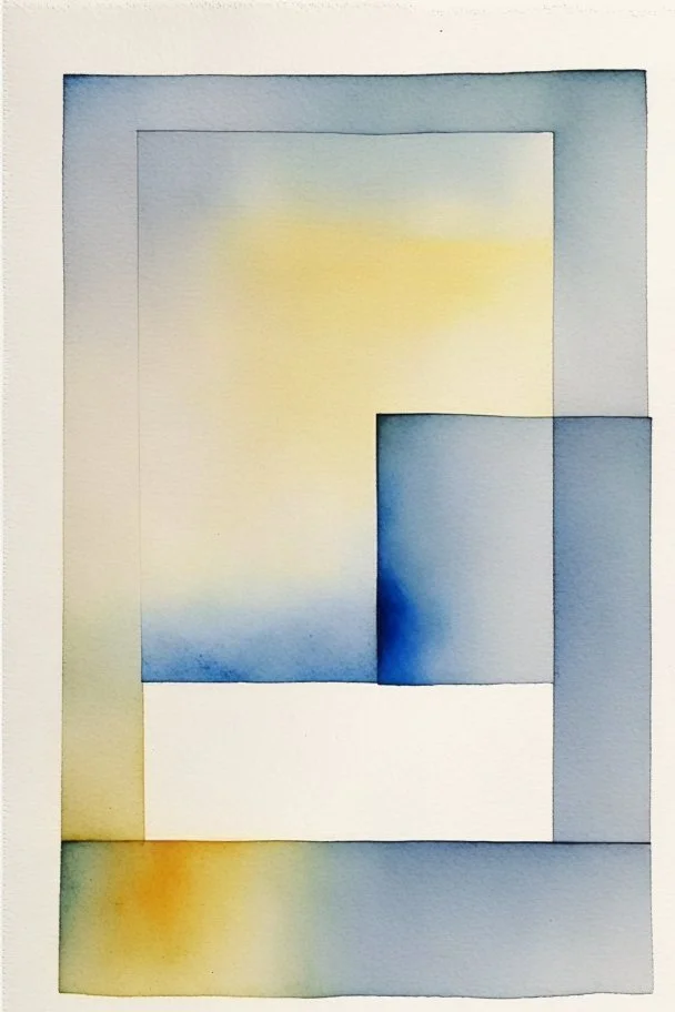 Abstract watercolour painting in the style of Agnes Martin
