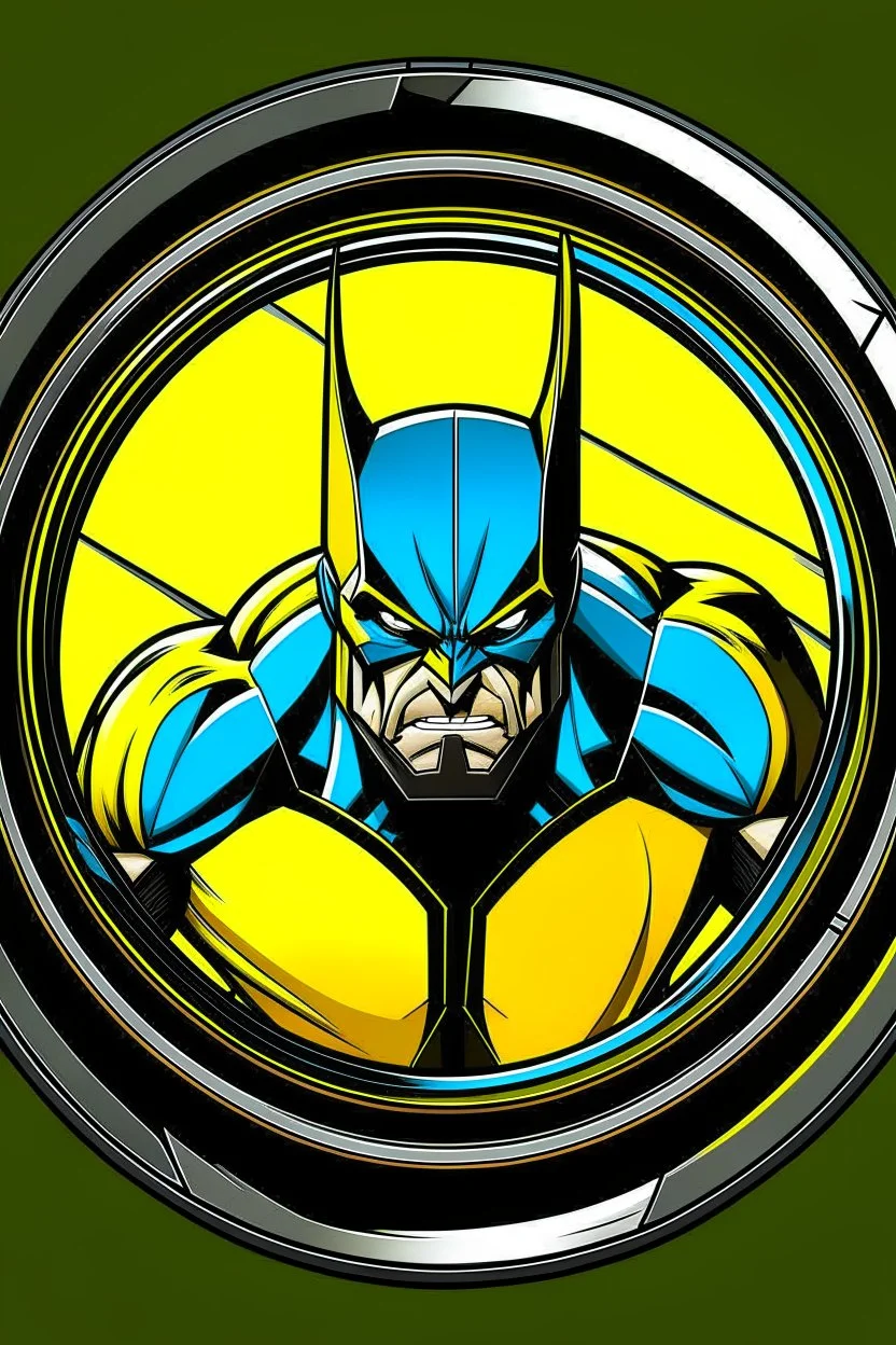 wolverine animated inside a medalion