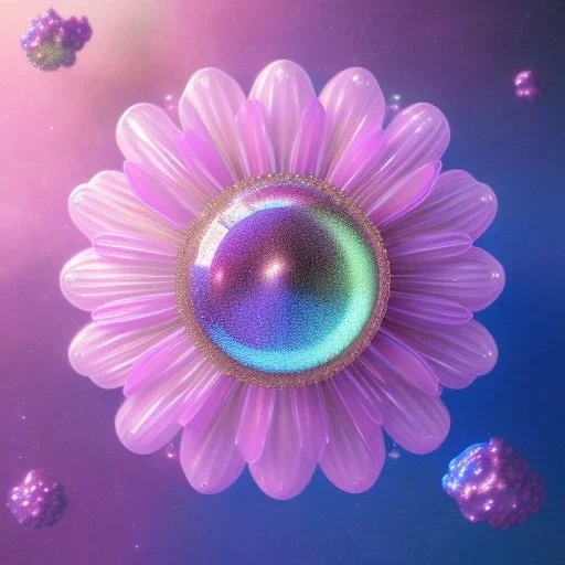  glitter and cristal flower pink and blue in a galactic ambiance, delicate colors in the foreground, full of details, smooth, light effect，vaporwave colorful, smooth, extremely sharp detail, finely tuned detail, ultra high definition, 8 k, unreal engine 5, ultra sharp focus