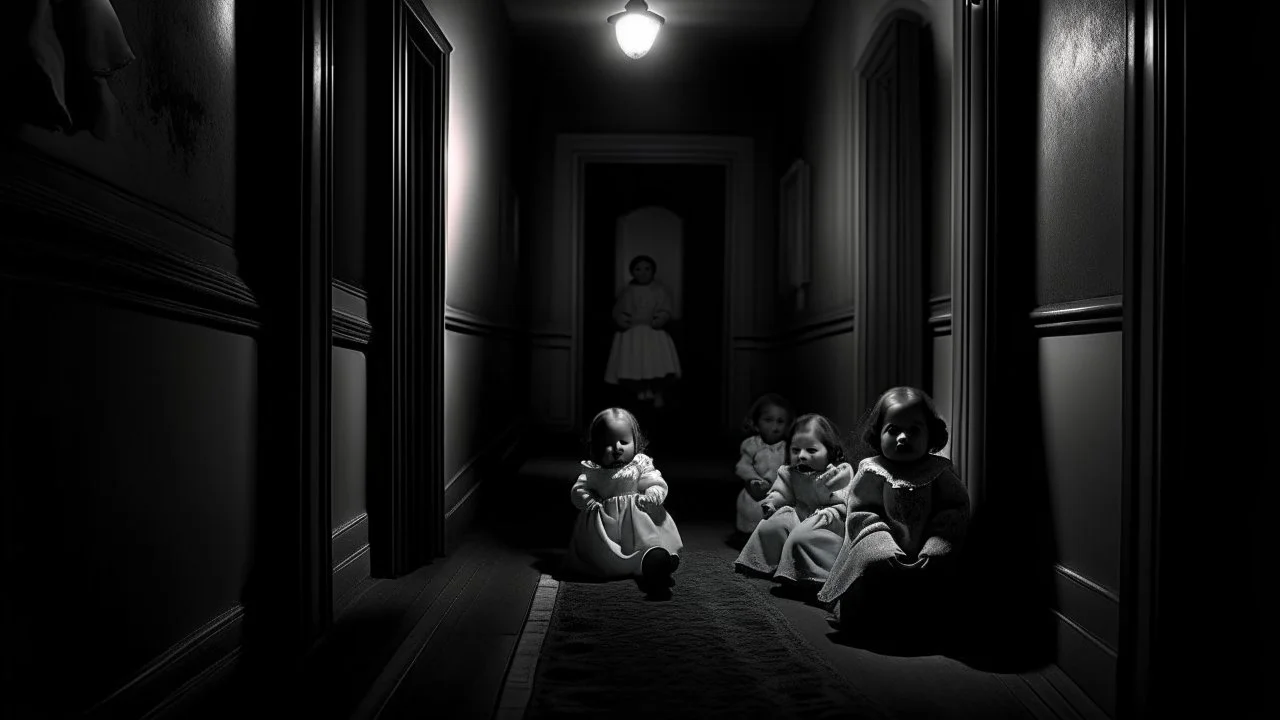 In this dark picture, the escape seems to have succeeded for some brave nannies, but the dead children remain trapped in the corridors of the nursery. Horror-charged faces form their features, waiting for a new hope that paves the way for the continuation of the horror and mystery enveloping this dark world.