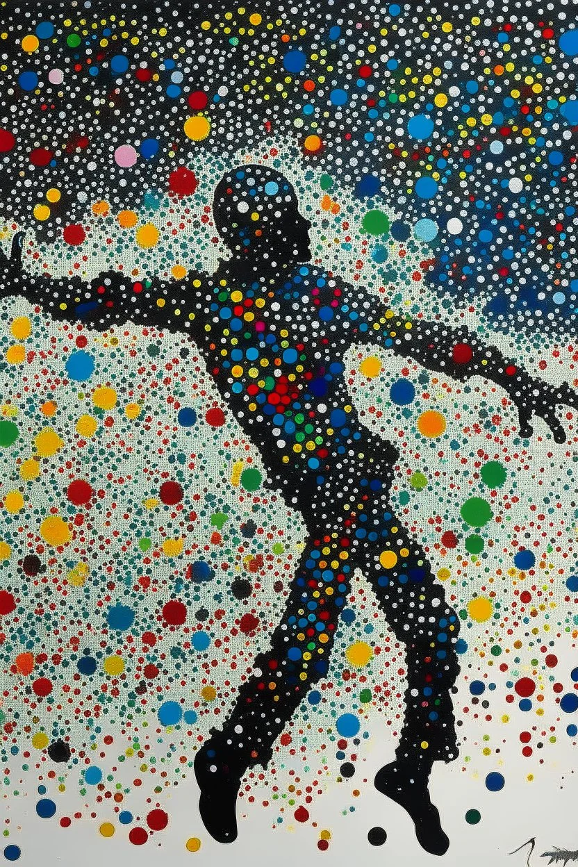 ABSTRACT DOTS DANCING STYLE OF HIROKU OGAI