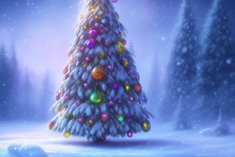  Winter tree made out of gems