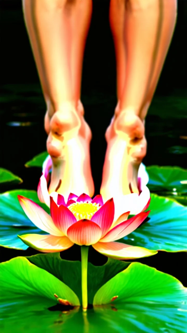 Lotus flower feet