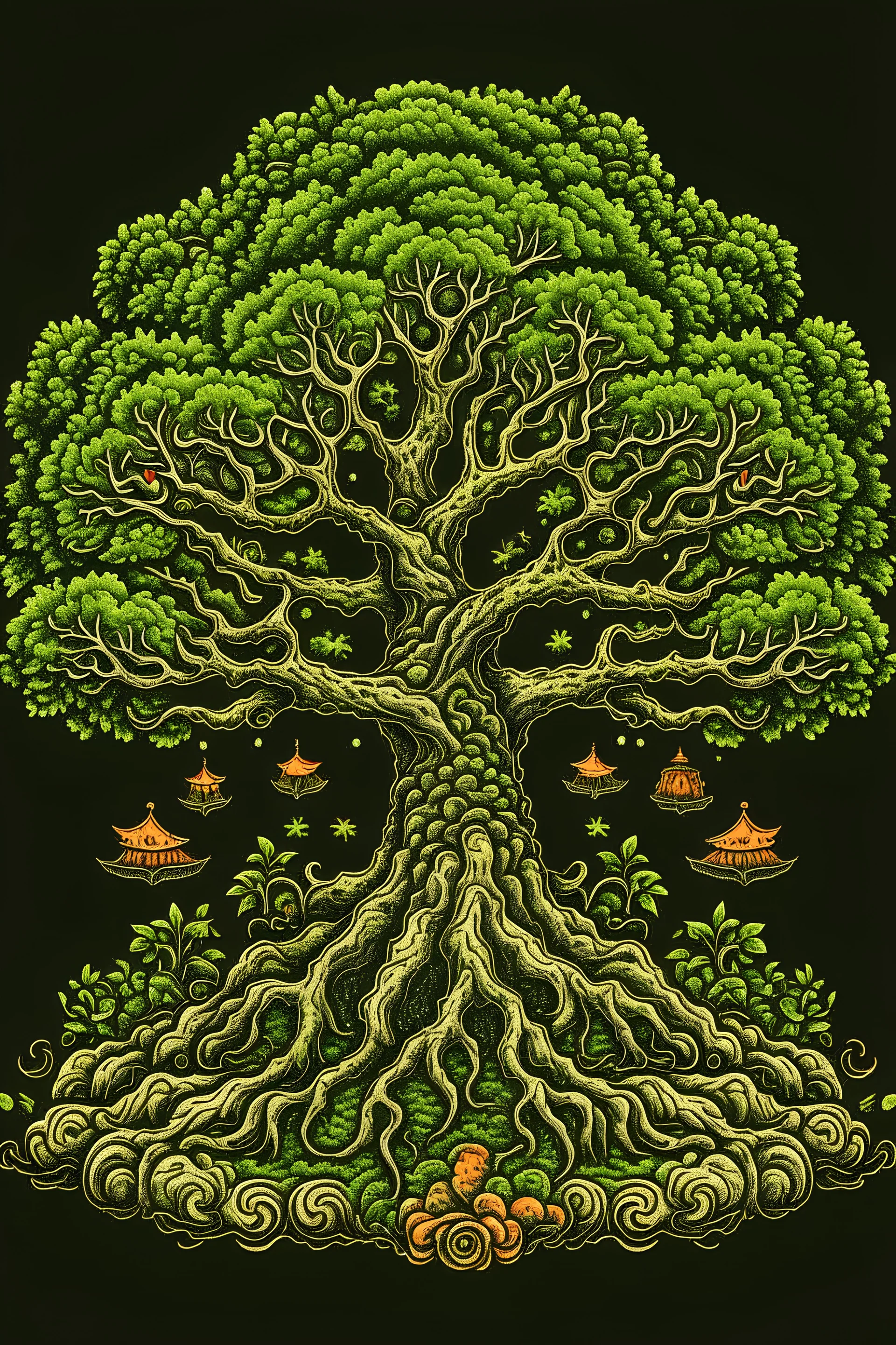 the tree of life for a t shirt Design