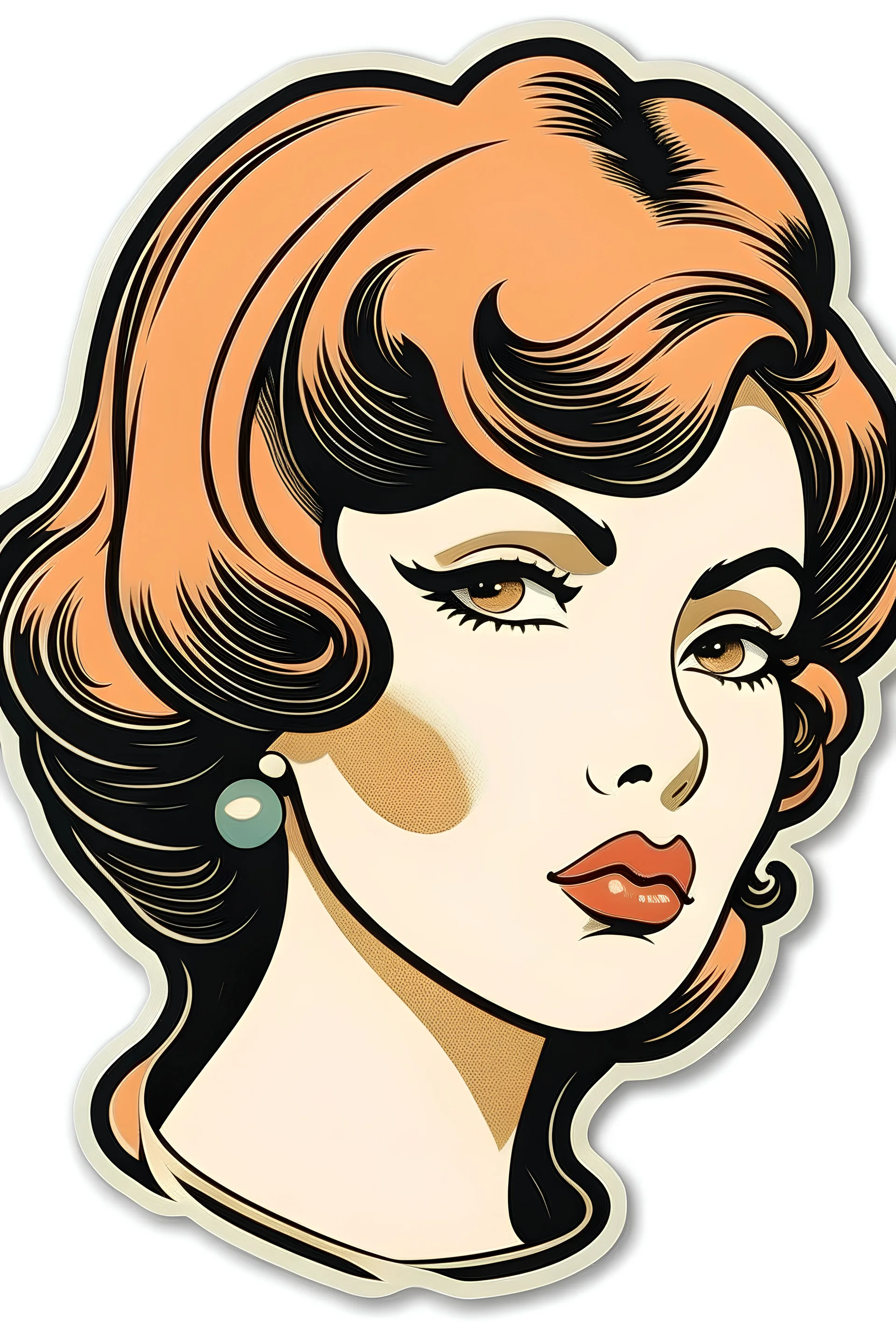 vrouw sisi alleen gezicht mistig sticker pracht en praal sieraden