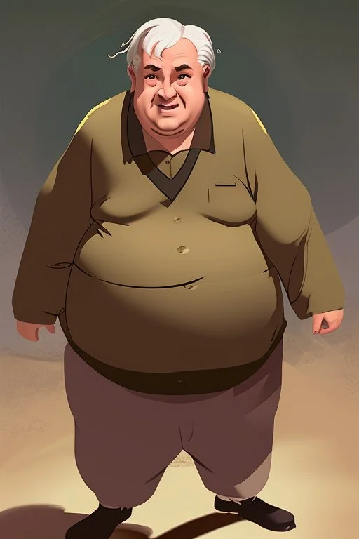 Extremely rich old man with some fat, unattractive